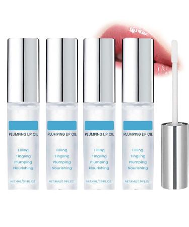Huile l vres repulpante Spicule soin des l vres jour et nuit baume et huile pour les l vres s rum repulpant pour les l vres (4PCS)