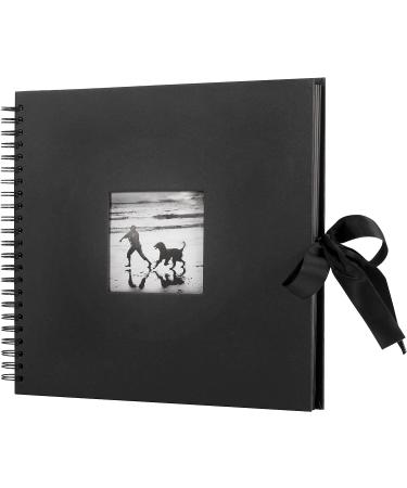 12x12 Inch Wedding Scrapbook Photo Album with 216 Photo Corners - 60 Pages, Black - Buy Online on GoSupps.com