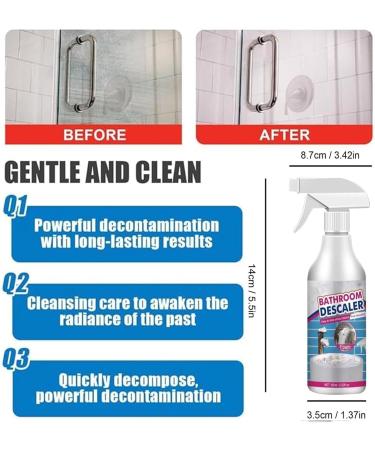 Stubborn Stains Cleaner Bathroom Descaler Cleaner Limescale Cleaner All-Purpose Bathroom Descaler Foam Spray for Bathroom Toilet Kitchen Floor Glass (3PCS) - Buy Online on GoSupps.com