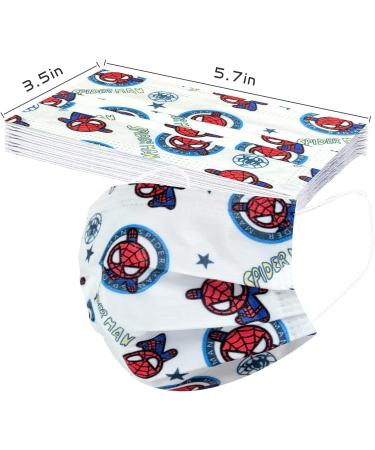 50PCS Kids Face Masks | Earloop Protective Breathable Children's Face Mask | Fun Zzx Spider Design - Buy Online on GoSupps.com