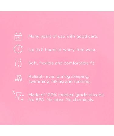 OVIO Menstrual Cup - Soft & Flexible 100% Medical Grade Silicone - Leak Free & Reliable - Regular Size with Travel Pouch - Buy Online on GoSupps.com