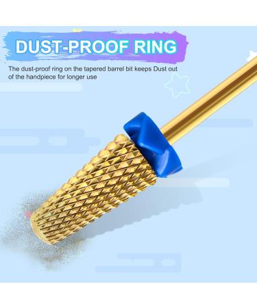 CGBE Nail Miller Attachments - 5 Gold Bits for Gel & Acrylic Nail Removal | 3/32 Inch Wolfram Carbide Milling Cutters - Buy Online on GoSupps.com