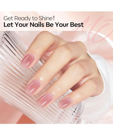 Modelones Jelly Gel Nail Polish 6 Colors Nude Gel Polish Milky White Neutral Nail Gel Polish Shimmery Glitter Translucent Nail Art Gel Kit Soak off Gel Manicure DIY Salon Nail Gift Milky White Nude - Buy Online on GoSupps.com