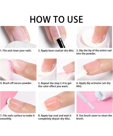 Lofuanna Dip Powder Nail Kit Starter-Red Nail Dipping Powder with Base&Top Coat&Activator&Brush Saver No UV/LED Needed DIY French Nail Art Manicure Easy to Apply for Home or Salon Use 015 - Buy Online on GoSupps.com