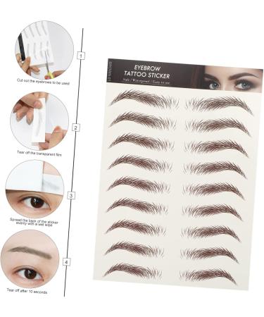 FOMIYES 45 Sheets Waterproof Eyebrow Stickers Temporary Brow Tattoos Imitation Eyebrow Sticker Tool 6d Hair - Buy Online on GoSupps.com