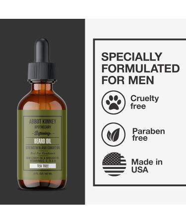 Softening Beard Oil - Strengthen & Condition with Natural Oils | Tea Tree - 2 oz - Buy Online on GoSupps.com