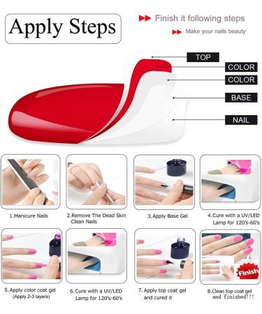 Vishine Nail Gel Polish 15ml Soak Off Nail Gel Polish Nail Art Manicure Salon DIY at Home Long-lasting - Hot Pink 0.5 OZ - Buy Online on GoSupps.com