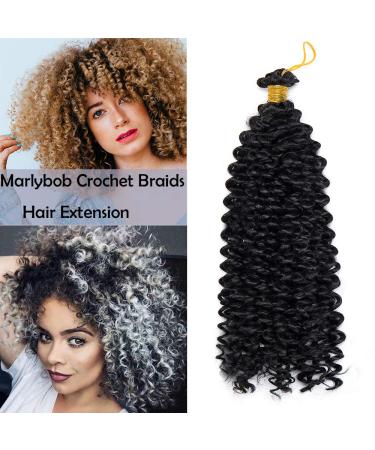 Hair Extensions afro braid hair hair part like real hair Water Wave Crochet Weaving Braids cheap hair extension 14 "(35cm) 100 grams # raven -black 35cm raven black