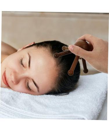 Plafope Wooden Head Massager - 5-Claw Scalp Massager for Relaxation & Stress Relief - Practical Massage Device for All - Buy Online on GoSupps.com