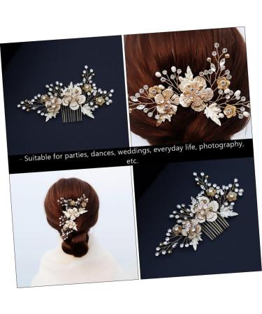 FRCOLOR comb hair jewels for women bridal hair clip hair claw clips for women pearl hair barrettes pearl headpiece goody hair clips for women Hair Side Hair up Miss alloy modeling - Buy Online on GoSupps.com
