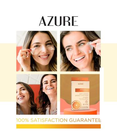 AZURE Vitamin C Under Eye Pads - Anti-Aging Lifting & Moisturizing Mask Patches - Reduces Fine Lines, Dark Circles & Puffiness - 5 Pairs - Buy Online on GoSupps.com