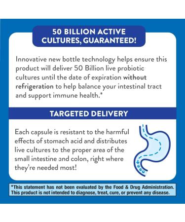 Natureâ€™s Way Fortify Extra Strength Probiotic 50 Billion - 30 Capsules with 11 Strains & Prebiotic - Buy Online on GoSupps.com