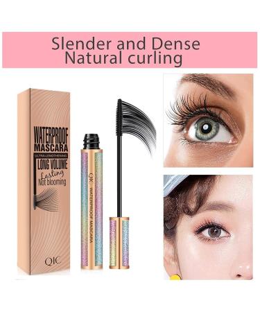 4D Silk Fiber Lash Mascara - Waterproof, Smudge-proof, Lengthening & Thickening - Long Lasting & Hypoallergenic Formula - Black 1.4oz - Buy Online on GoSupps.com