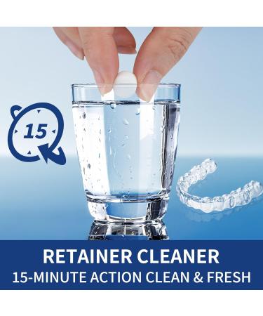 Retainer Cleaning Tablets - 100 Tablets 3 Month Supply Keep Retainers Fresh Bright Stain-Free Mouthguards Dentures Braces Retainer Cleaning Tablets - Buy Online on GoSupps.com