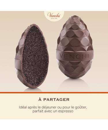 Venchi - uf au Chocolat Chocoviar 75% 350 Gr Go t Chocolat Extra Noir avec Microperles de Chocoviar Sans Gluten avec Surprise Collection de P ques Venchi Id e Cadeau - Buy Online on GoSupps.com