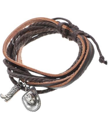 VALICLUD 2pcs Denim Themed Bracelet Wrist Keychain Bracelet Mens Bracelet Wrist Decoration for Men Men's Bracelets Vintage Bracelet for Men Wrist Jewelry Leather Backpack Man Key Chain 8.00X8.00X1.00CMx2pcs Brownx2pcs - Buy Online on GoSupps.com