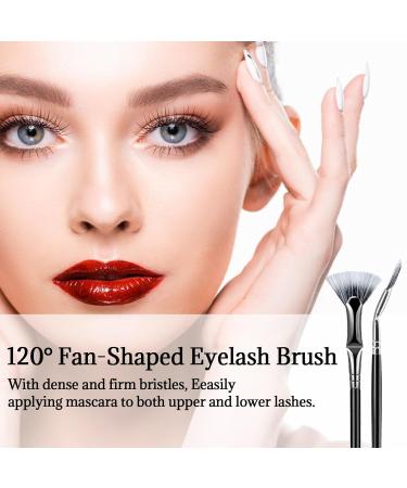 5PCS Folding Scalloped Lash Brush Set - Soft Mascara Fan Brushes for Perfect Lashes | Eyelash Makeup Tools for Upper & Lower Lashes - Buy Online on GoSupps.com