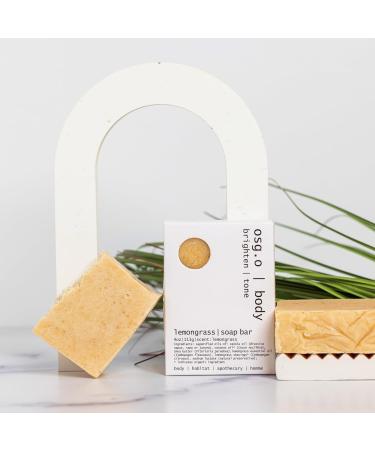 Natural Organic Lemongrass Soap Bar - Face & Body Shea Butter & Coconut Oil 4oz - Buy Online on GoSupps.com