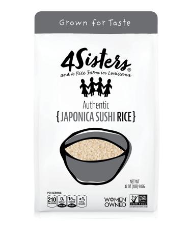 4Sisters Short Grain Japonica Sushi Rice - 2lb - Sustainably Grown by Women Owned Farm - Buy Online on GoSupps.com
