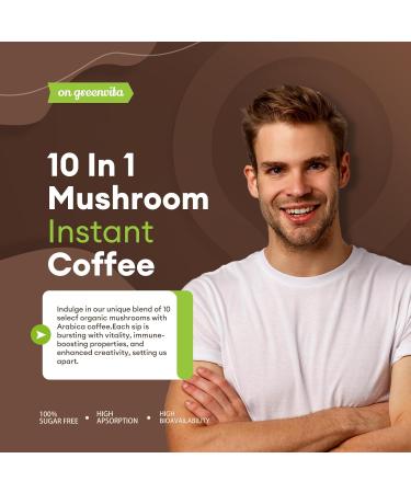 Mushroom Coffee - Lions Mane Mushroom Powder Instant Coffee with Lion's Mane Reishi Chaga Cordyceps and Turkey Tail - Alternative for Energy Mental Clarity & Focus Brain Booster 6.35oz - Buy Online on GoSupps.com