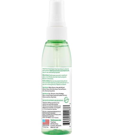 Fresh Breath Vanilla Mint Oral Care Spray for Dogs 4oz - Made in USA | TropiClean - Buy Online on GoSupps.com