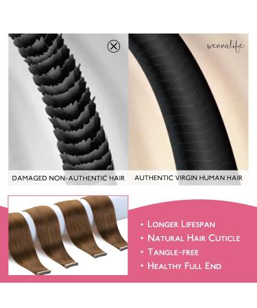 Salife Tape Extensions | Real Hair Helles Auburn 10Pcs | Invisible Smooth Hair Extensions 25cm 20g - Buy Online on GoSupps.com