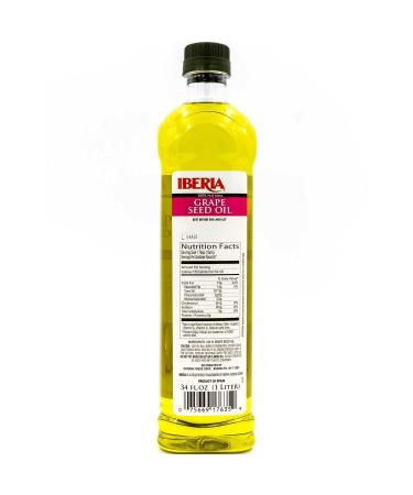Iberia All Natural Grapeseed Oil 34 fl. oz. - Pure and Cold Pressed - Buy Online on GoSupps.com