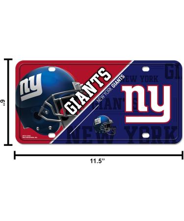 Rico Industries NFL New York Giants License Plate - Unisex Metal Design Team Color Standard Size | Shop Now - Buy Online on GoSupps.com