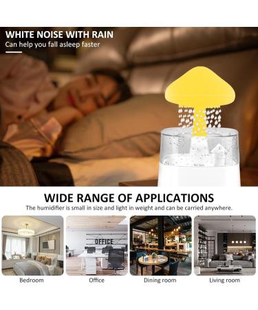 Rain Cloud Humidifier - Colorful Light Aroma Diffuser with 7 Color Changing Lights and Water Drop Sound - White 2 - Buy Online on GoSupps.com