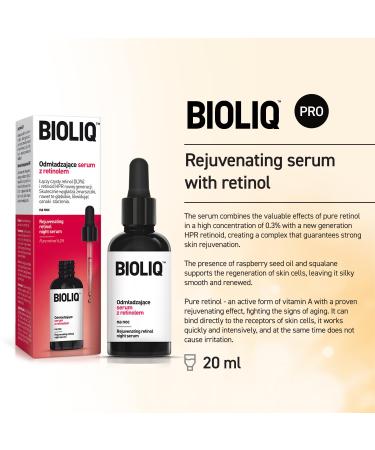 Pro Rejuvenating Night Serum with Retinol - Anti-Wrinkle & Collagen Boost - 20ml Advanced Formula for Strong Skin Rejuvenation & Tightening - Pure Retinol 0.3% & HPR Retinoid Complex - Buy Online on GoSupps.com