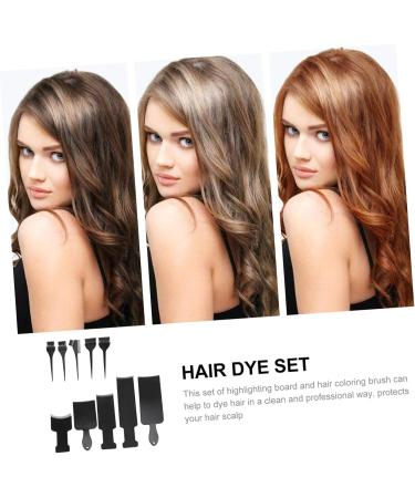 Set Hair Color Board Brush Hair Tint Kit Hair Coloring Kit Highlighting Board Hair Coloring Tool Hair Tint Board Hair Tint Brush Hair Tint Tool Suite Plastic Hair Dye 35x8cm black - Buy Online on GoSupps.com