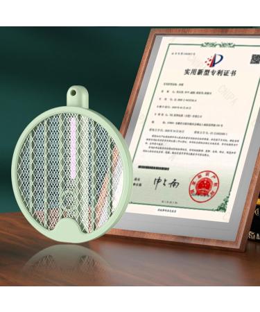 Fly Swatter Electric Zapper USB Rechargeable Electric Fly Swatter - Foldable Fly Swatter Racket 3000 Volts Fly for Buggs Fly Killers for Travel Outdoor Camping (Green) - Buy Online on GoSupps.com