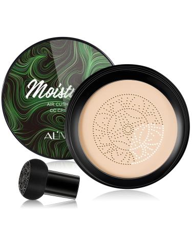 REVIGLAM Air Cushion CC Cream With Mushroom Head Sponge  Moisturizing BB Cream Makeup Base Foundation Long Lasting Matte Moisturizing Concealer for All Skin Type (Natural)