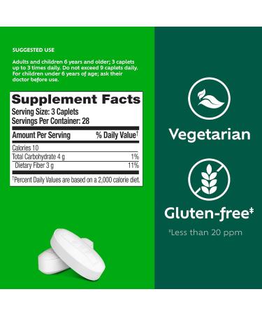 Benefiber Prebiotic Fiber Supplement Caplets 84 Count 84 Count (Pack of 1) - Buy Online on GoSupps.com