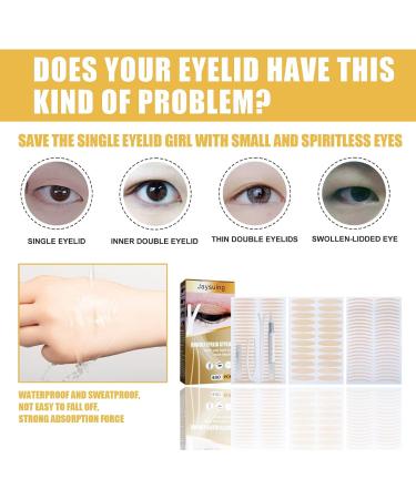 Eyelid tape invisible double eyelid stickers waterproof eyelid lifting strips with fork rods and tweezers suitable for wearing hats sagging uneven and single eyelids - Buy Online on GoSupps.com