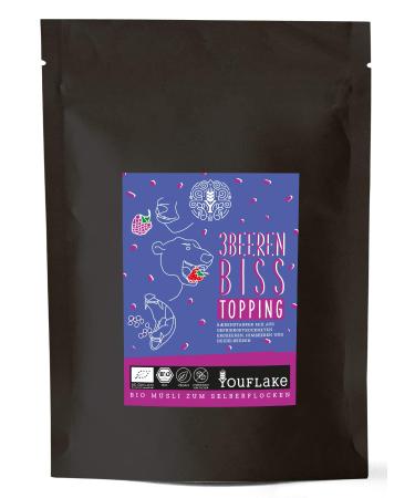 YouFlake YouFlake 3BEEREN BISS | Organic mix of dried strawberries raspberries and blueberries | 210 g