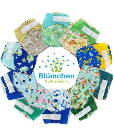 Bl mchen All-in-One Bamboo Cloth Diaper - Velcro OneSize (3.5-15kg) - Melons Design - Eco-Friendly Baby Diaper - Buy Online on GoSupps.com
