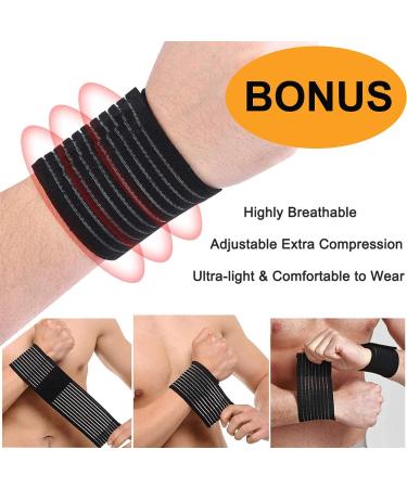 Adjustable Compression Ankle Braces 2PCS for Men & Women Breathable Support for Sprains, Sports Injuries - Large Classic Black - Buy Online on GoSupps.com