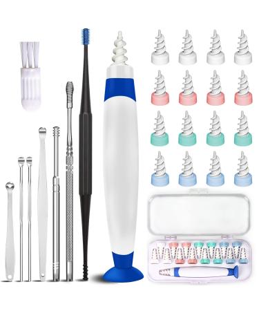 26 PCS Ear Wax Removal Kit  Earwax Remover  Safe Spiral Earwax Removal Tool  Comfortable Ear Cleaner  Soft Silicone Spiral Earwax Remover Tools  Ear Cleaning Tools Set  Suit for Adult and Kids