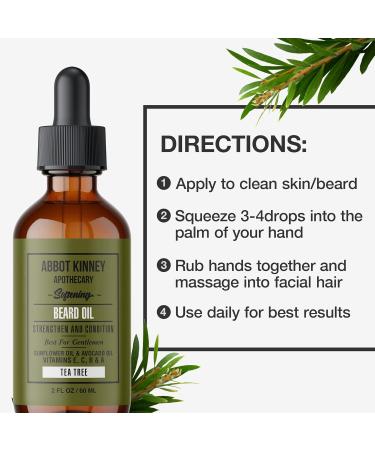 Softening Beard Oil - Strengthen & Condition with Natural Oils | Tea Tree - 2 oz - Buy Online on GoSupps.com