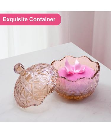 5 Pieces Large Body Powder Puff and Powder Container Crystal Case for Dust Puff Powder applicator with Box for Face and Body (Amber Crown) Crown Amber - Buy Online on GoSupps.com