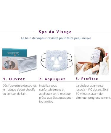 CLIMSOM Facial Spa: 10 Heated Face Masks (41 C) Moist Heat Bath for 30 minutes Detox for the Face Ready to Use in 30 seconds Purifies Relaxes and Hydrates - Single Use - Buy Online on GoSupps.com