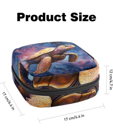 Galaxy Turtle Sanitary Napkin Storage Bag | Period Pouch for Women & Teen Girls | Nursing Pad & Menstrual Cup Holder | Multi-colored | 1Pc - Buy Online on GoSupps.com