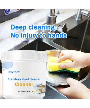 Stainless Steel Pot Cleaner Pot Scale Remover | Stove Rust Pan Stainless Steel Pan Cleaner and Pot Scale Remover for Cookware Stove Rowces 100g - Buy Online on GoSupps.com