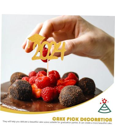 ERINGOGO 10pcs Graduation Cap Appetizer Pick Graduation Party Cupcake Toppers 2024 Appetizer Picks Graduation Party Decorations 2024 Graduation Cupcake Picks Wood The Banner Paper Cup - Buy Online on GoSupps.com