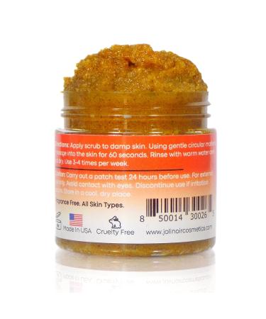 Joli Noir Brightening Turmeric Scrub with Honey, Cinnamon & Vitamin E - Fragrance-Free Exfoliating Face Sugar Scrub for Acne, Hyperpigmentation & Dullness - Buy Online on GoSupps.com