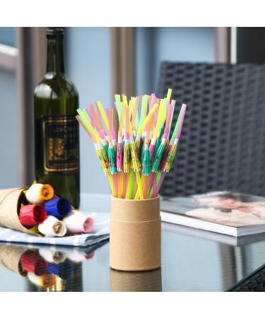 ALINK 50 Umbrella Parasol Drinking Straws - Hawaiian Luau Party Decor Supplies - Buy Online on GoSupps.com