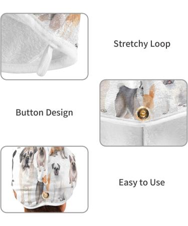 Super Absorbent Dog Breeds Hair Towel 2 Pack | Quick Dry Hair Turbans for Women & Girls - Perfect for Pet Grooming - Buy Online on GoSupps.com