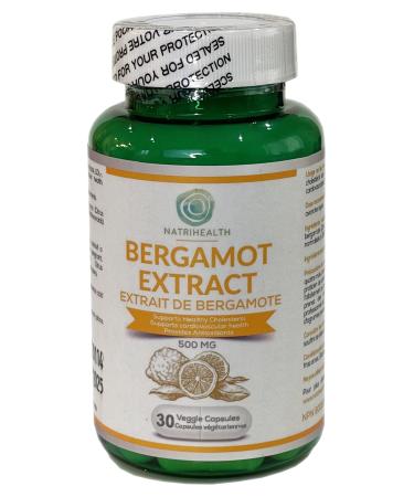 Natrihealth Bergamot Supplement Extract (500 mg) 30 Veggie Capsules x 2 | Maintenance of Healthy Cholesterol and Heart Health