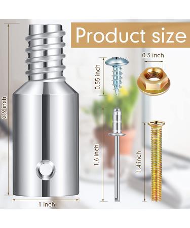 6 Pcs Threaded Tip Replacement Kit for Extension Poles - Metal Threaded Tips for 1 Inch Wood/Metal Poles - Buy Online on GoSupps.com